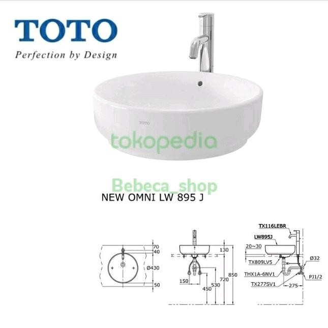 Terbaik Body Wastafel Toto Omni Lw 895 J Putih