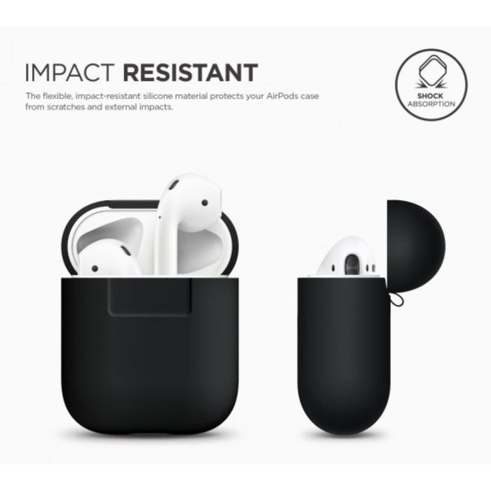 Elago Airpods Silicone Case Black Original - Apple Airpod