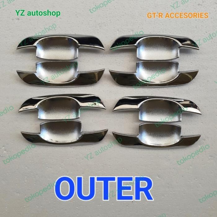 Ready Paket Cover Handle Outer+Tank Cover Toyota Vios 2007-2013 Gen 2(Chrome Ready