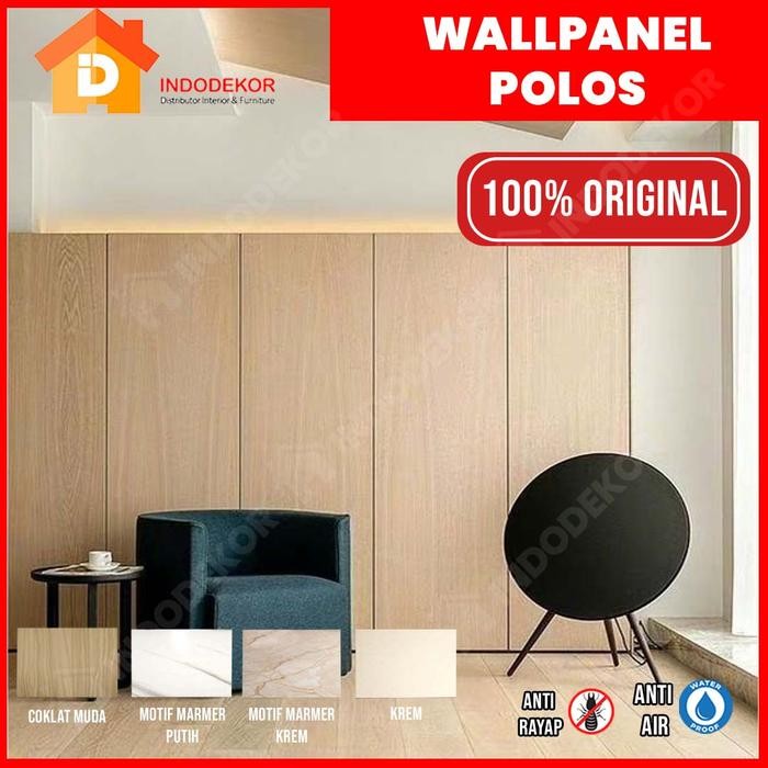 Wallpanel Polos WPC/ Wall Panel Polos PVC/ Wallboard Dinding 3.0 Meter x 40 Cm