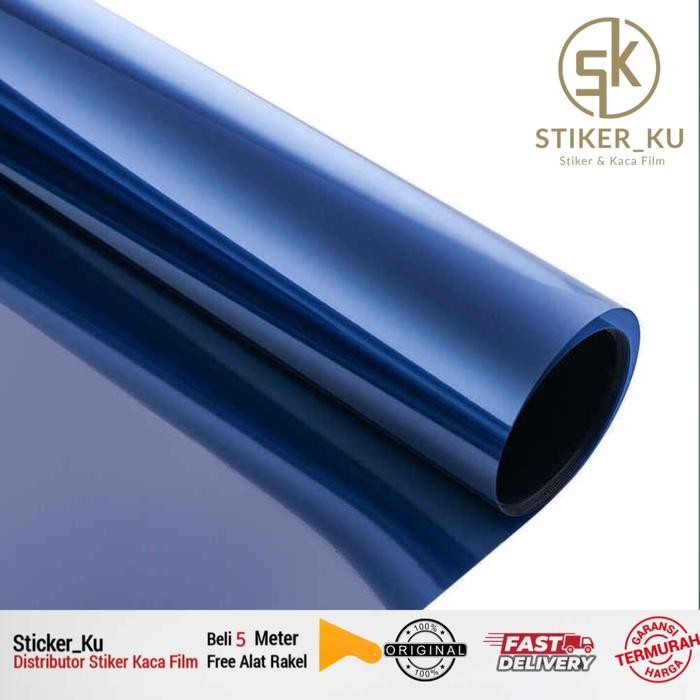 Kaca Film Warna /Stiker Kaca film Biru Hijau Dekorasi kaca rumah