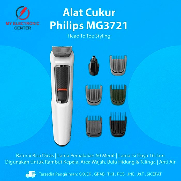 Mesin Cukur Rambut Kumis Jenggot Philips MG3721 Alat Pencukur Elektrik