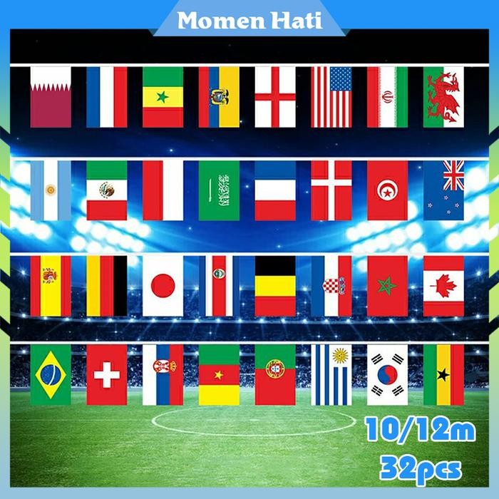 

Terlaris 10 / 12M Bendera Piala Dunia 2022 Bendera 32 Negara Peserta Dekorasi SALE