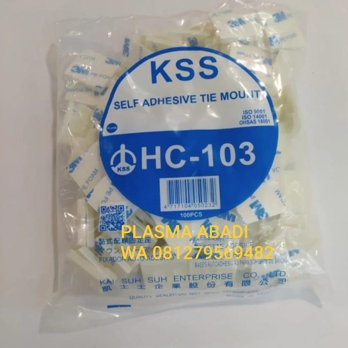 

Self Adhesive Tie Mount Kss Hc-103 Tiemoun Kss Ukuran 29.2X29.2X5.4Mm