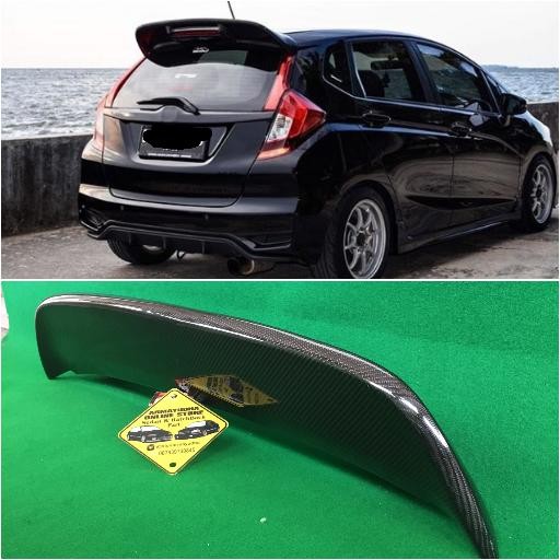 PREMIUM wing spoiler spoon carbon honda jazz RS GK5 2014-2018