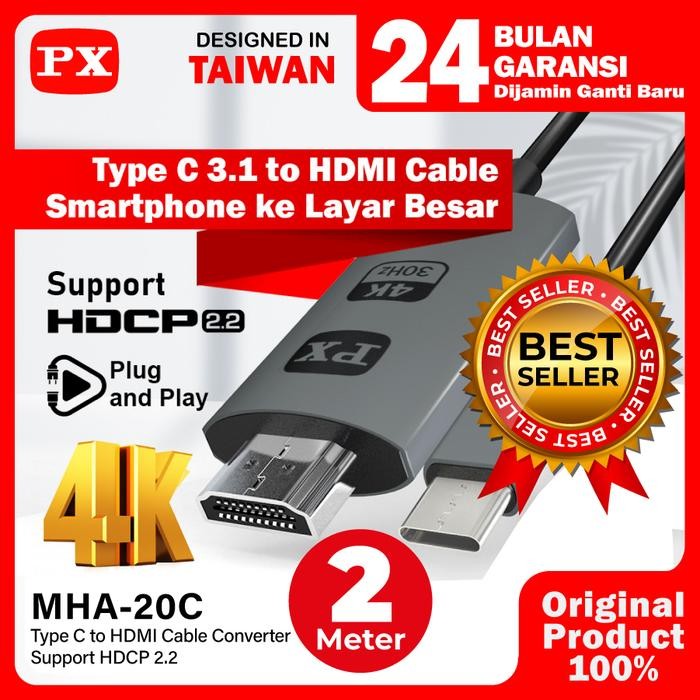 PREMIUM Kabel HDMI Anycast Dongle Miracast Mirascreen EZcast MHL 4K PX MHA-20C