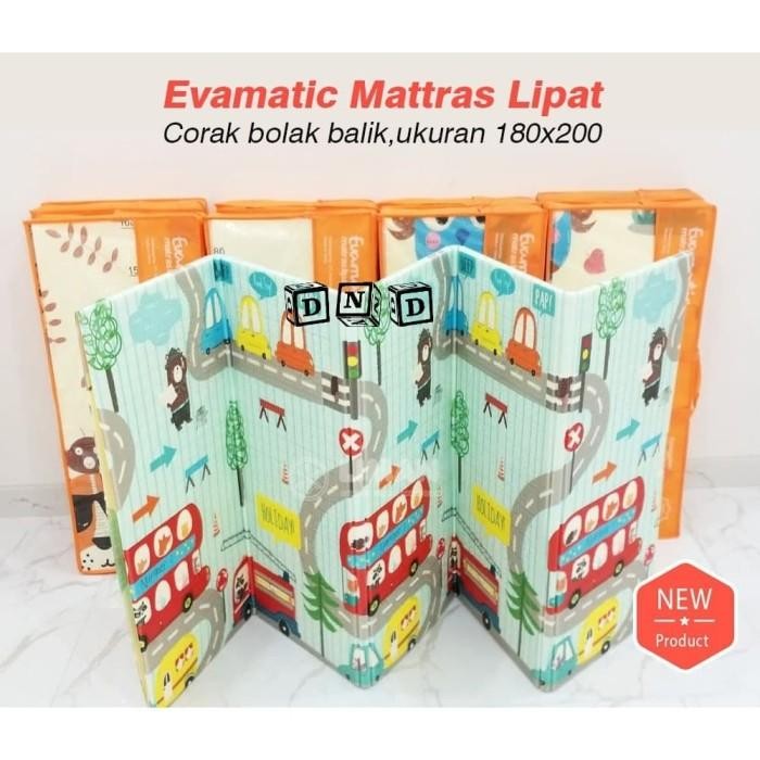 [Ready] Playmat Matras Lantai Lipat Premium Folding Mat Karakter Tikar 200X180
