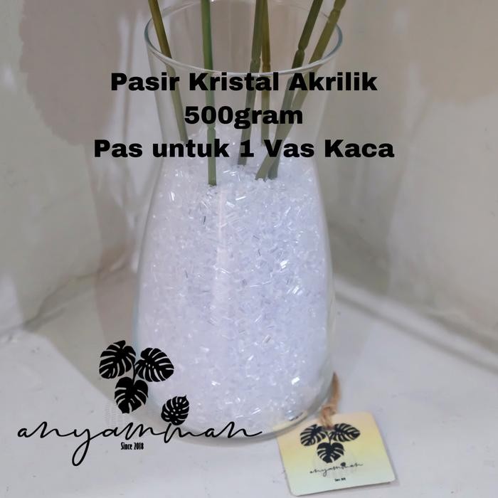 BEST SELLER Pasir Kristal Akrilik Bening Untuk Vas Bunga Kaca