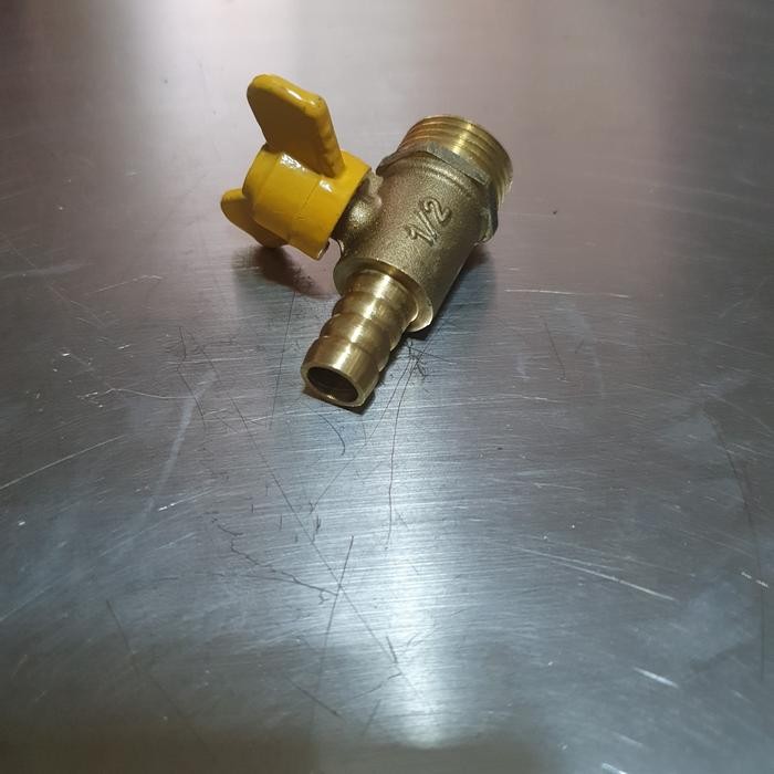 kran gas , air , angin kuningan 1/2"