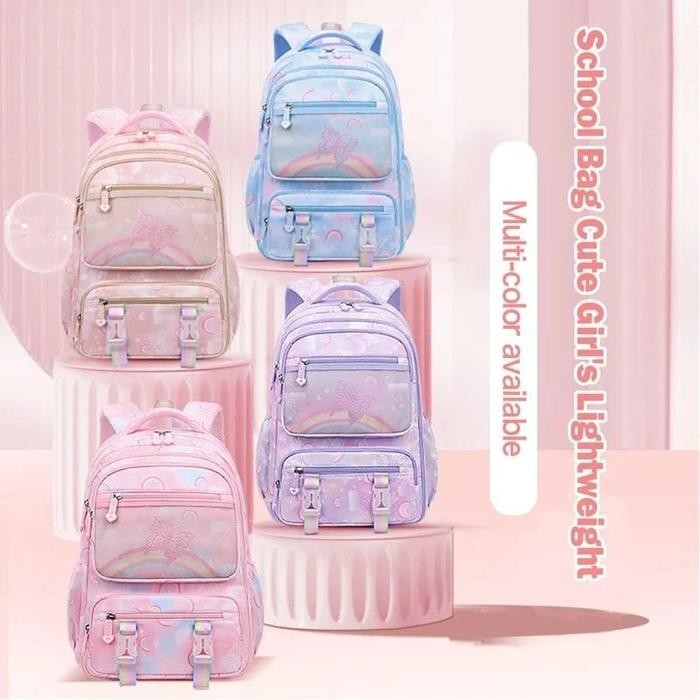 Tas Sekolah Anti Air Model Kulkas/Ransel Anak Sekolah Cewek SD SMP SMA