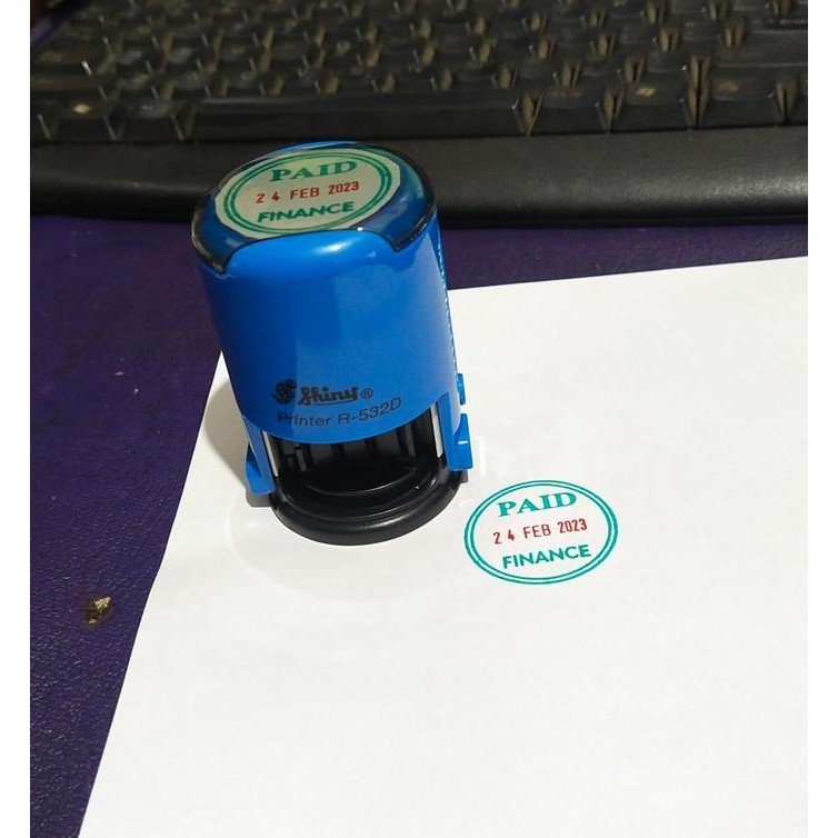

Stempel Shiny S 827D Tanggal Otomatis Custom Text
