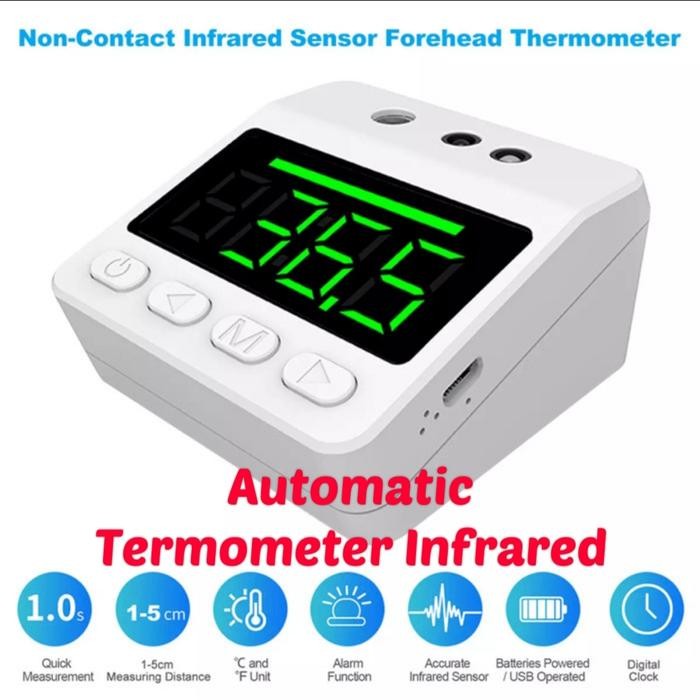 Termometer Infrared Automatic Dinding Wall Thermometer Otomatis Suhu