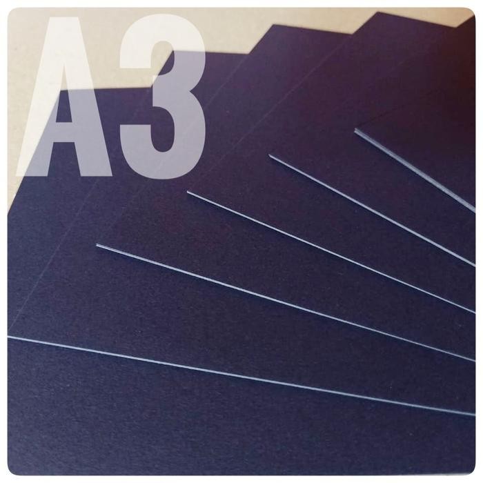 

Kertas Karton Hitam / Aster Black 190 Gsm Uk A3 / 29.7 cm X 42 cm ( isi 50 Lembar )