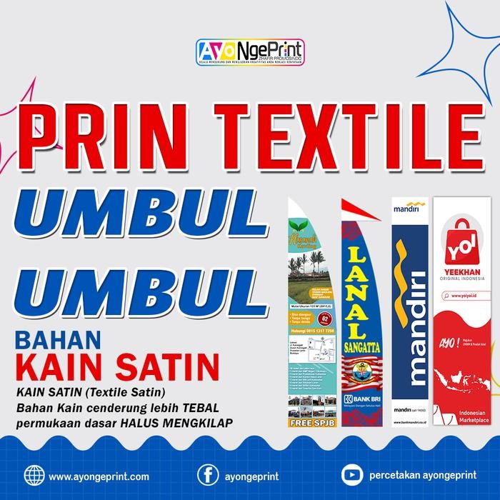 

Terlaris Umbul umbul satuan bahan kain satin SALE