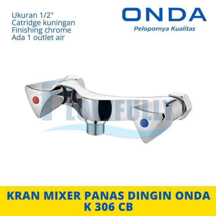 K 306 Cb Onda Kran Shower Air Panas Dingin Double Mixer