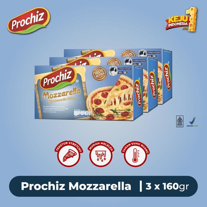 

Keju Prochiz Mozzarella 160 Gr - Triple Pack