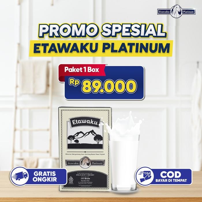 

1 Box Susu Kambing Etawaku Platinum 200 Gram/Box 100% Original [Bpom] Bubuk Etawa Bubuk Etawa