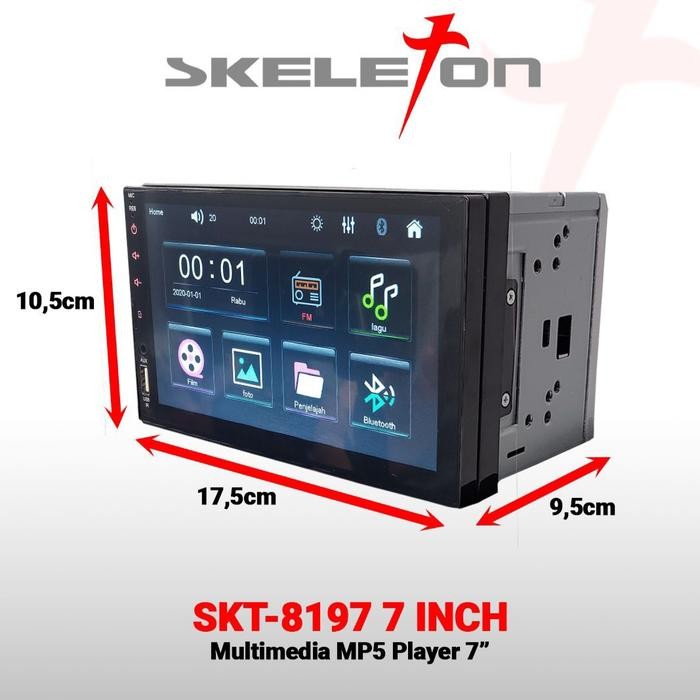 Skeleton Double Din 7inch MP5 SKT-8197 Universal