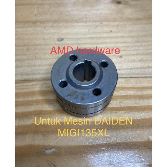 WIRE SPEED ROLLER FEEDER KAWAT 0,8mm-1mm Untuk MESIN LAS DAIDEN MIGI135XL ORIGINAL Migi 135 XL