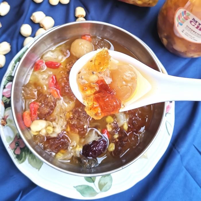 

MURAH Peach Gum Dessert 1liter Masak Ready to Eat Siap Makan Triple Collagen Kode 949