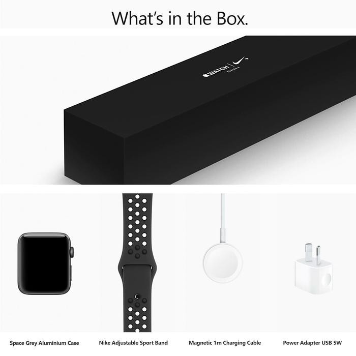 Apple Watch / Iwatch Nike Series 4 44Mm Black Grey Sport Band Mu7J2