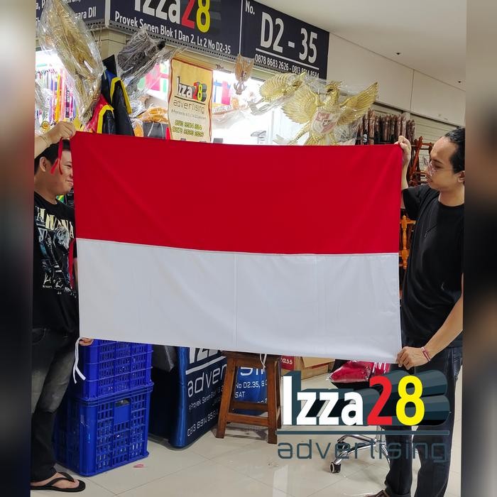 

Terlaris bendera Indonesia bendera merah putih bahan katun sanwos UK 90 x 135cm Satin SALE