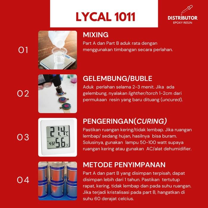 Resin bening Lycal keras - Lycal 1011 - 1 kg