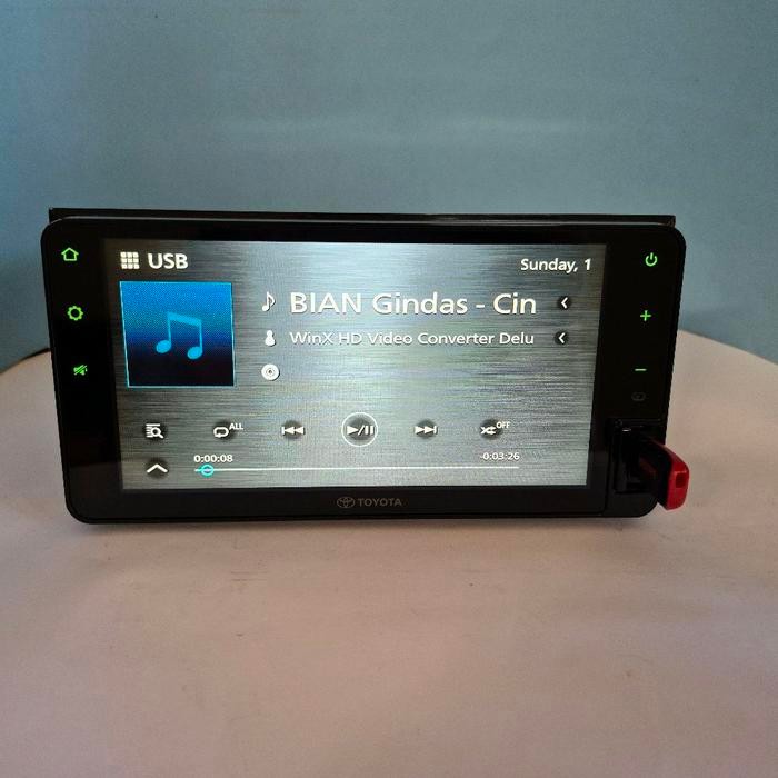 Terbaru Head Unit Original Toyota Calya Agya 2023 Mirorlink Bluetooth Ready