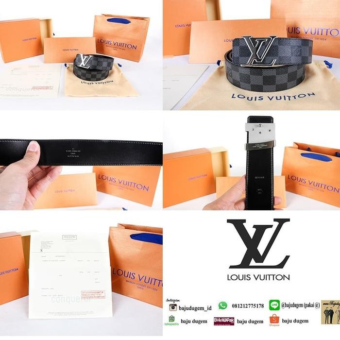 Paling Baik Belt Sabuk Ikat Pinggang Pria Lv Premium Import - Bt Lv 2