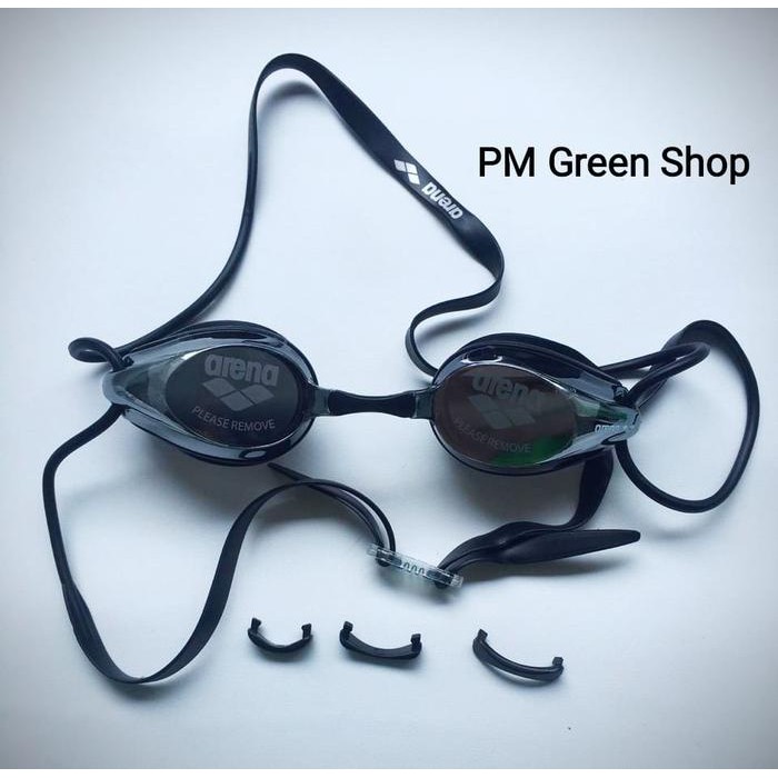 Populer Kacamata Renang Arena Hitam Mirror Anti Fog Anti Kabut