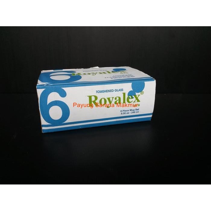 Gelas Royalex / Gelas Kopi Rx 255 / Gelas Gagang Royalex 6Pcs