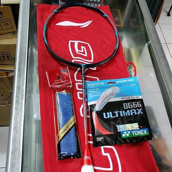 Raket Badminton Lining Aeronaut 9000 Grade Ori/Kualitas Super Dengan Stabilizer Torsion Angle, Berat