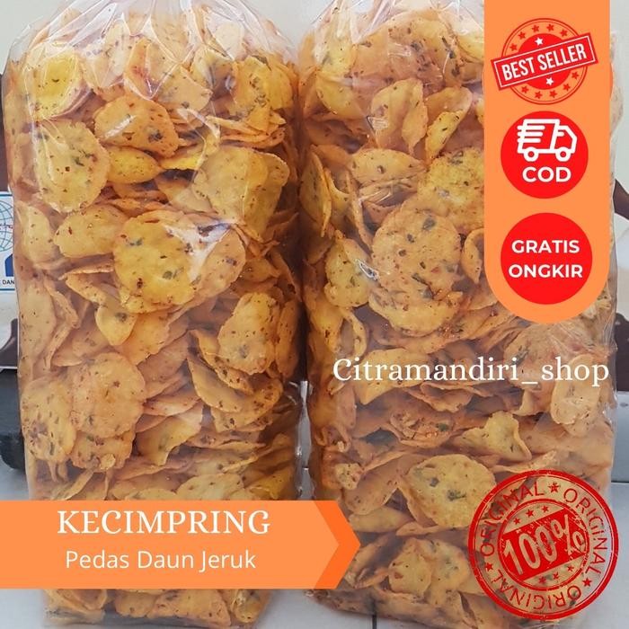 

ASLI Kecimpring Singkong Pedas Daun Jeruk 1 KG - Makanan Ringan Khas Kuningan - Food, Keripik READY