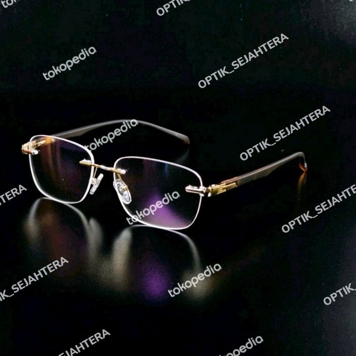 Limited Kacamata Frameless Pria Wanita Kacamata Baca Kacamata Minus Original