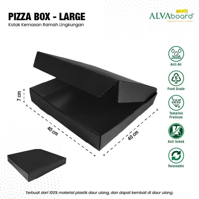 

NEW! KARDUS PACKAGING ALVABOARD BOX PIZZA FOOD GRADE LARGE UKURAN 40X40X7 CM (P X L X T) BUNDLING