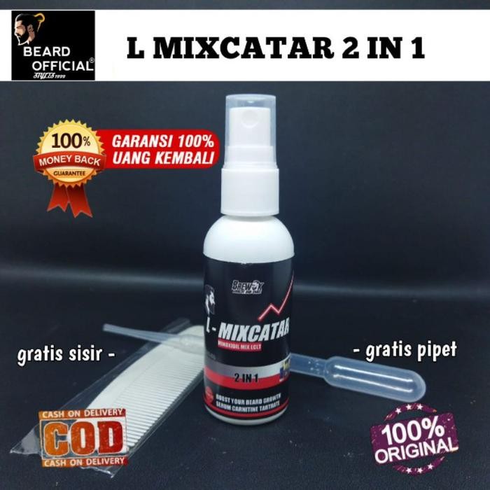 L MIXCATAR 2 In 1 Minoxidil + LCLT Powder Penumbuh Brewok Dan Rambut