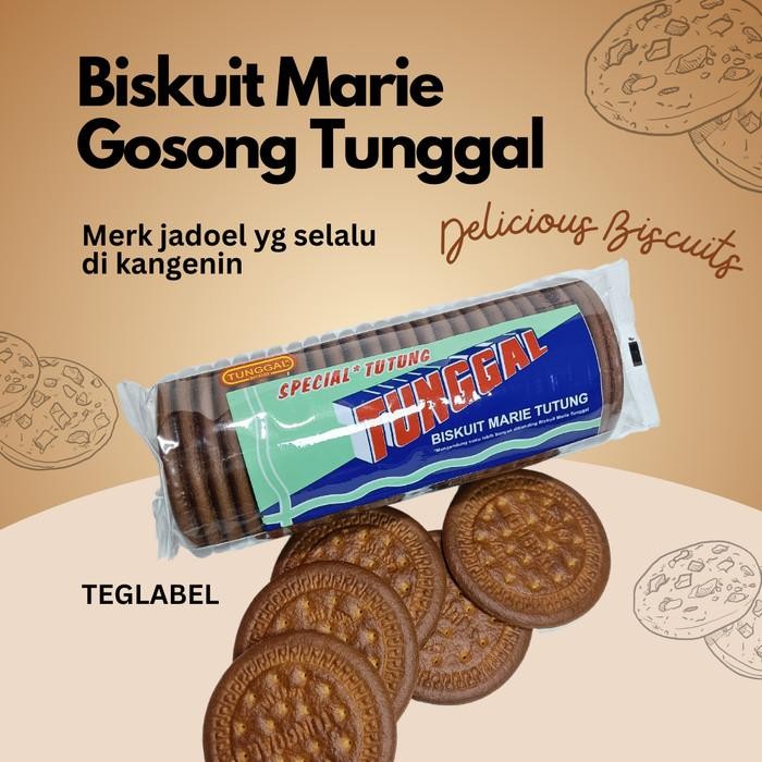 

Biskuit Marie Gosong Tunggal 250 gram Produk Sehat Marie Tunggal Cemilan Makanan