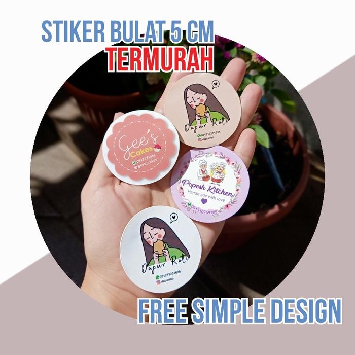 

Label Stiker Nama Toko Kue Makanan Sticker Toko Bulat