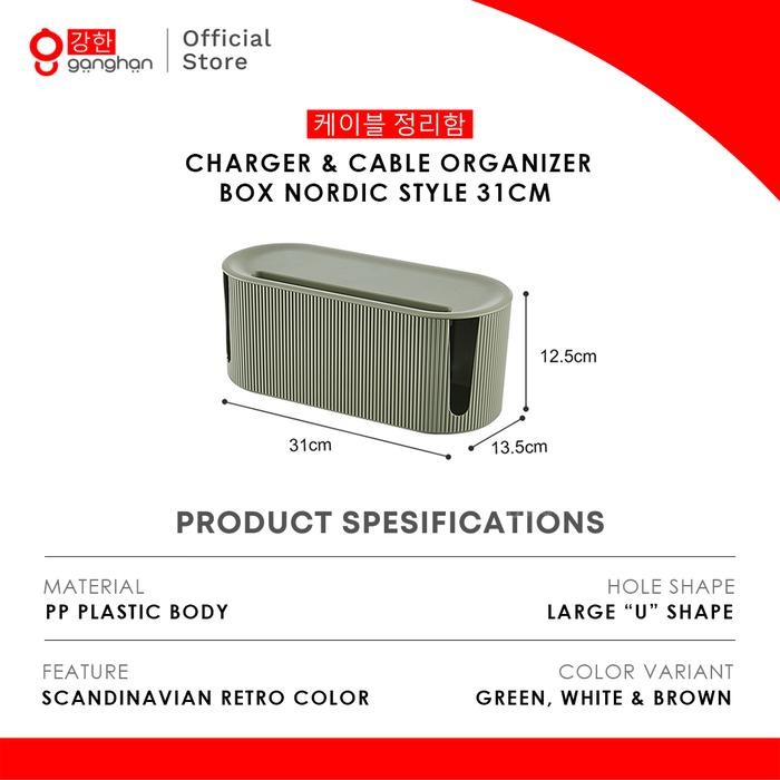 

Ganghan Kotak Kabel Cable Charger Wire Organizer Box Nordic Style