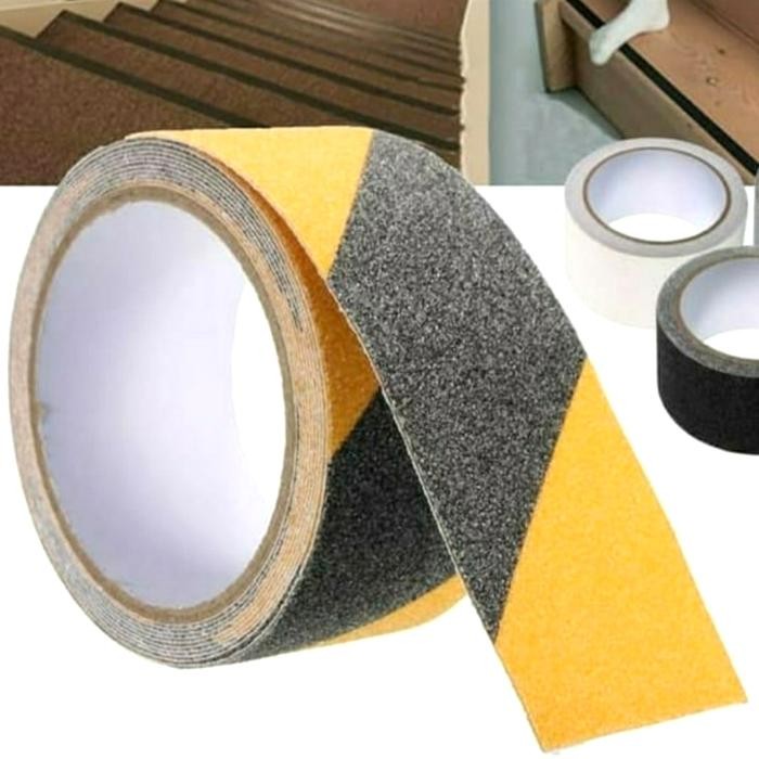 

Stiker Line tape Safety Walk Anti Slip Lantai Kuning/Hitam 2in x 5M