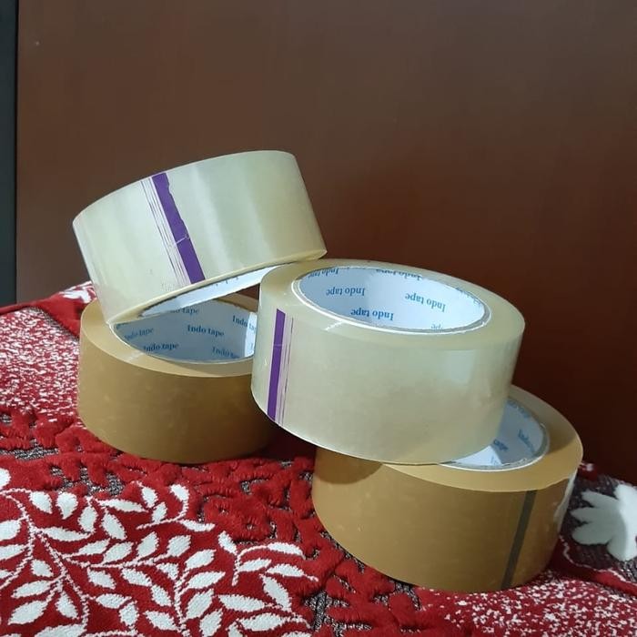 

PROMO 1DUS LAKBAN BENING/ COKLAT INDO TAPE 45mm X 100meter GOJEK /GRAB