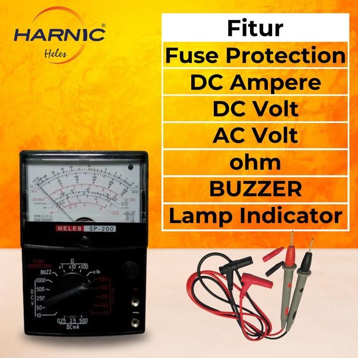 Populer Multitester Heles Analog Sp 20D Buzzer Ori
