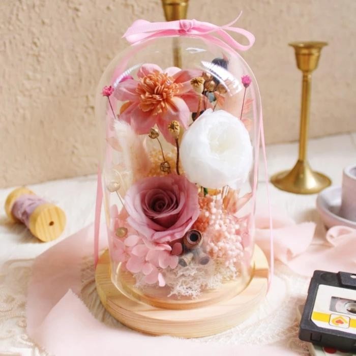 

Valentine Flower Glass Dome Exclusive 2025 Kado Hadiah Hari Kasih Sayang