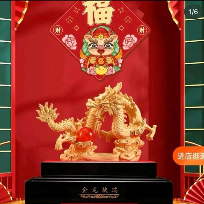 

Kado Hadiah Imlek Platinum CNY Hampers 2025 Golden Dragon Statue
