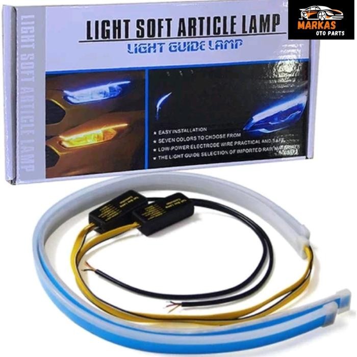 SALE TERHOTT 2PCS LAMPU LED ALIS DRL MODUL LUAR 60CM 45CM 30CM SEIN RUNNING LIGHT SLIM FLEKSIBEL