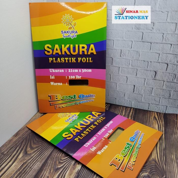 Sakura Plastik Foil Laminating Jilid Buku Sekripsi Hard Cover ( Emas ) best seller