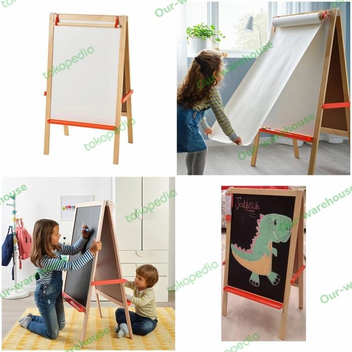 

MALAA Papan Tulis Whiteboard dan Black Board Dengan Tempat Kertas Rol best seller