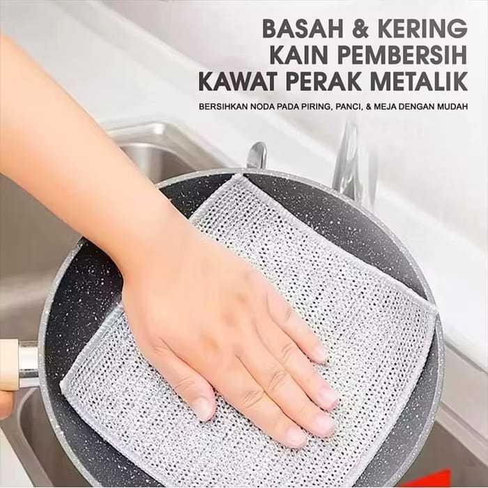 Lap Cuci Piring Panci Kawat - KAWAT CUCI PIRING - KAIN SABUT CUCI PIRING - KAIN PERAK - SABUT PANCI