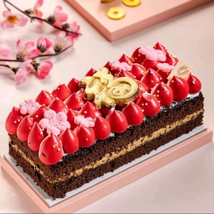 

Chinese New Year Gong Xi Fa Cai Choco Mocca / Moka Loaf Cake