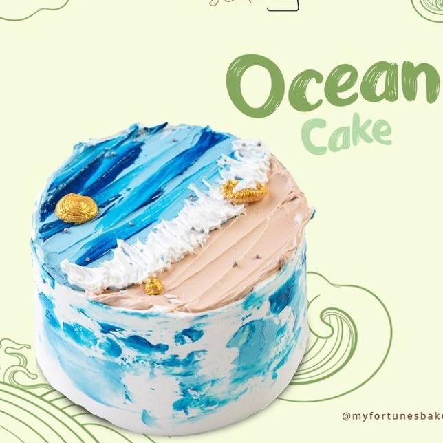 

Korean Birthday Cake / Kue Ulang Tahun Blackforest Model Ocean